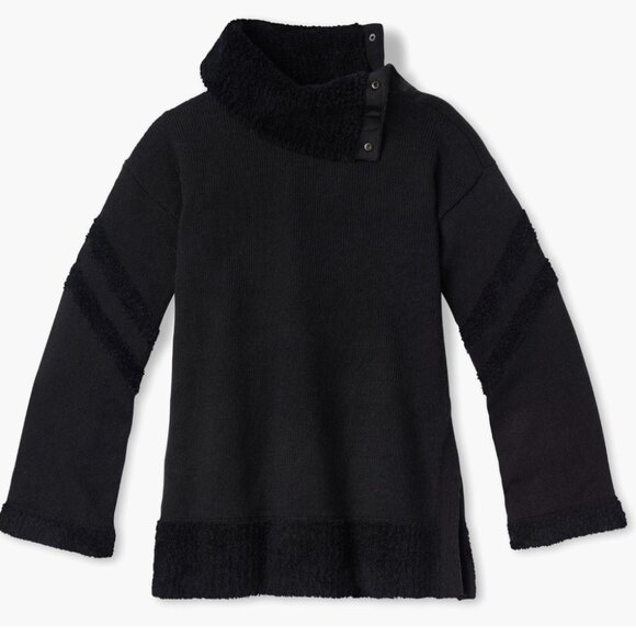 Smartwool Women's XL Black Cozy Lodge Tunic Sweater Wool Blend Long Sleeve Fall - Picture 1 of 7